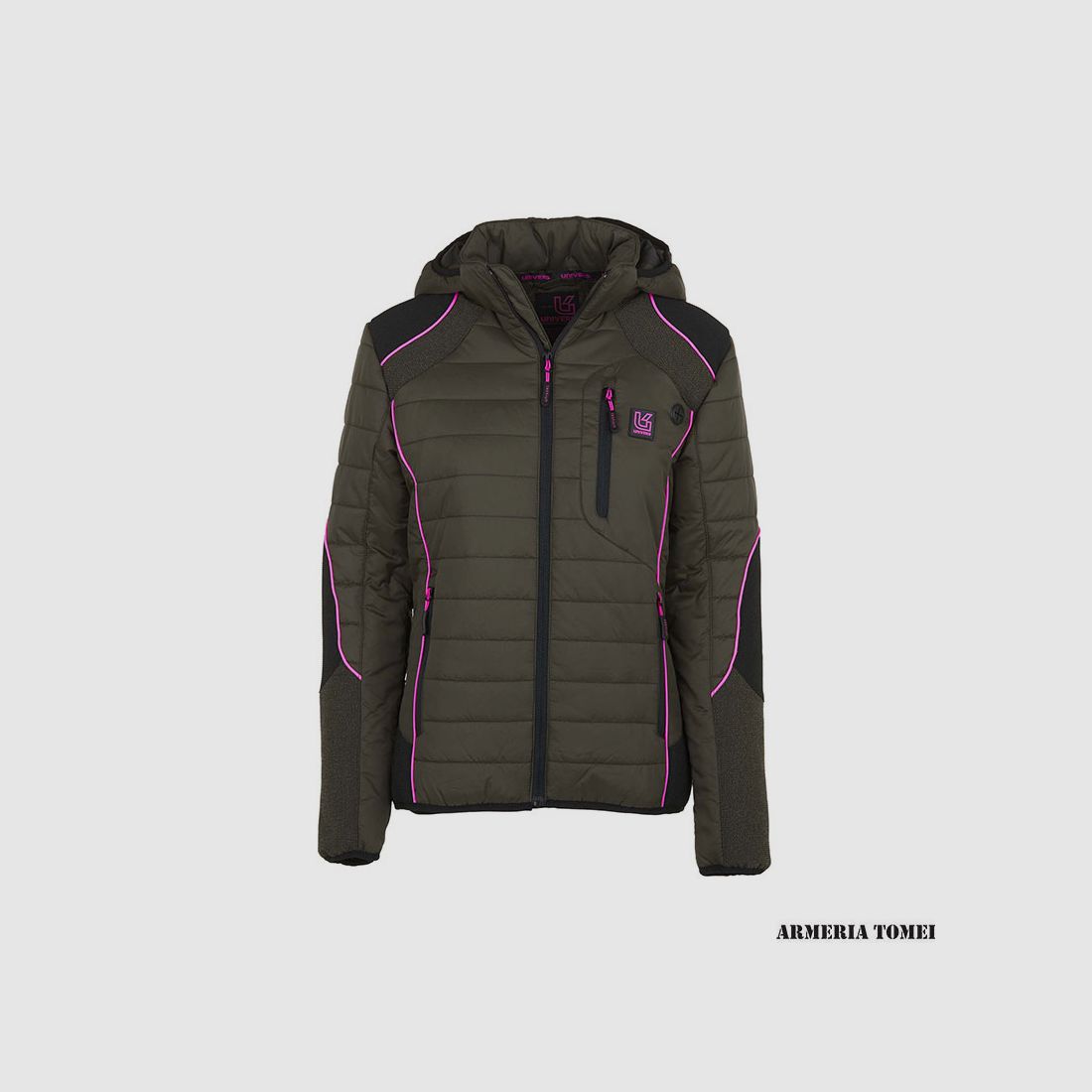 UNIVERS – DONNA – GIACCA DOLOMITI VERDE/ROSA FLUO, immagine 1 di 6