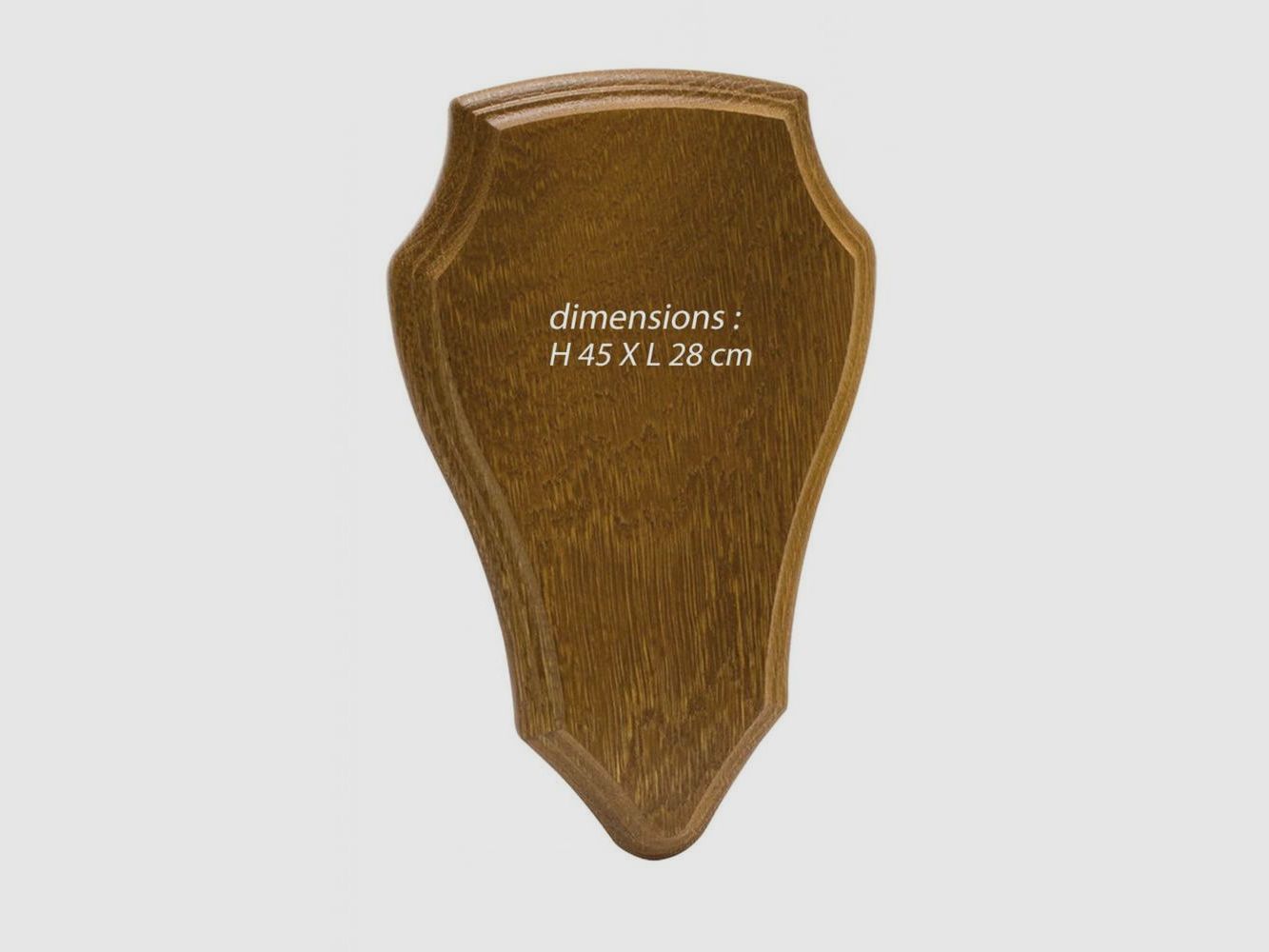 Ecusson pour Trophée Chevreuil ou Cerf - Bois Naturel Gravé - Finition Soignée - Valorisez Vos Trophées, image 2 sur 5