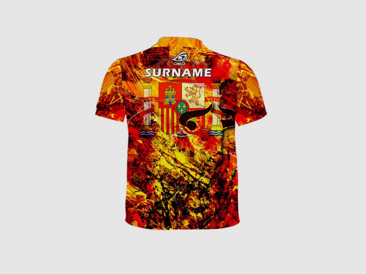 DED Spanien T-Shirt, Größe: L, Benutzerdefinierter Name: Mit Benutzerdefiniertem Namen, Kleidungstyp: Kinder, Bild 2 von 3
