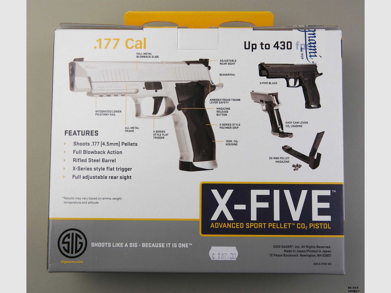 Pistola SIG SAUER AIR X-FIVE CO2, immagine 3 di 4