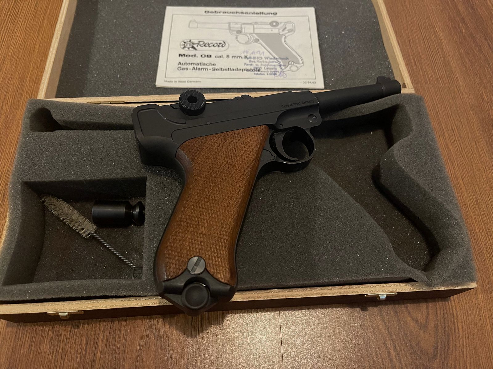 Record Mod. P 08, Cal. 8 mm K. black blued