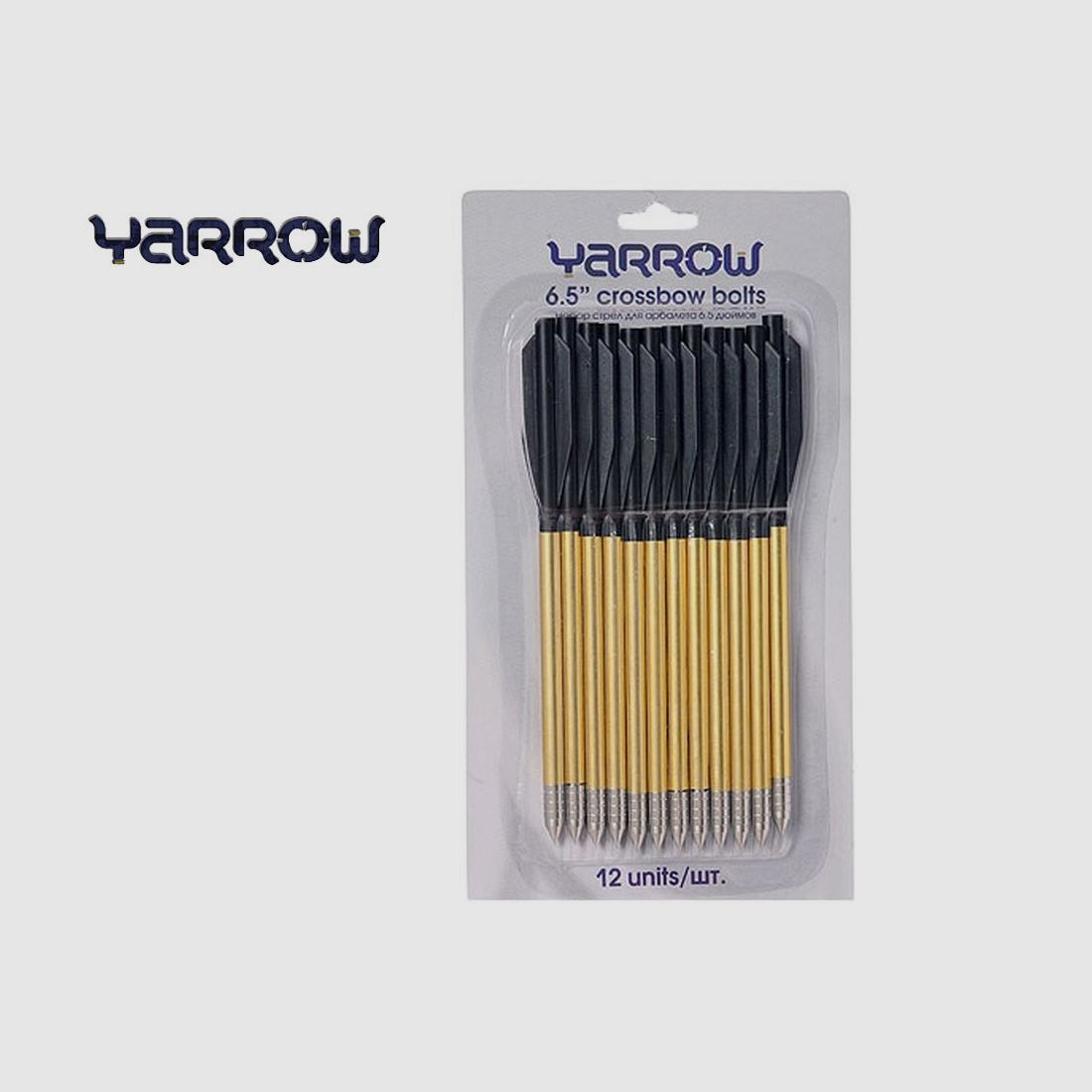 SOF Yarrow Armbrust-Pfeile 6,5 Zoll (165 mm), Aluminium, 12 Pfeile, 9 g