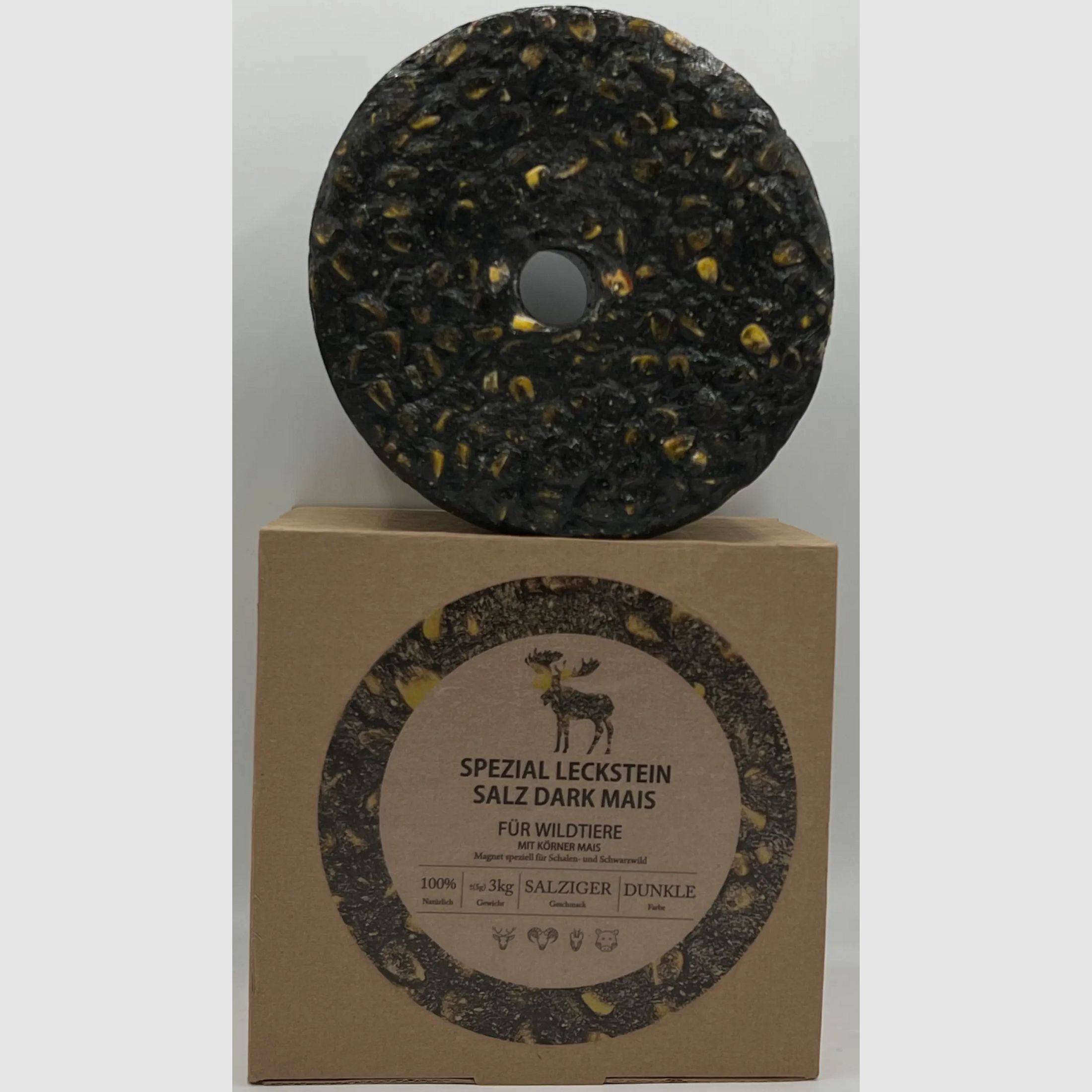 Wildlutscher Spezial Leckstein süßer Dark Mais für Schwarzwild