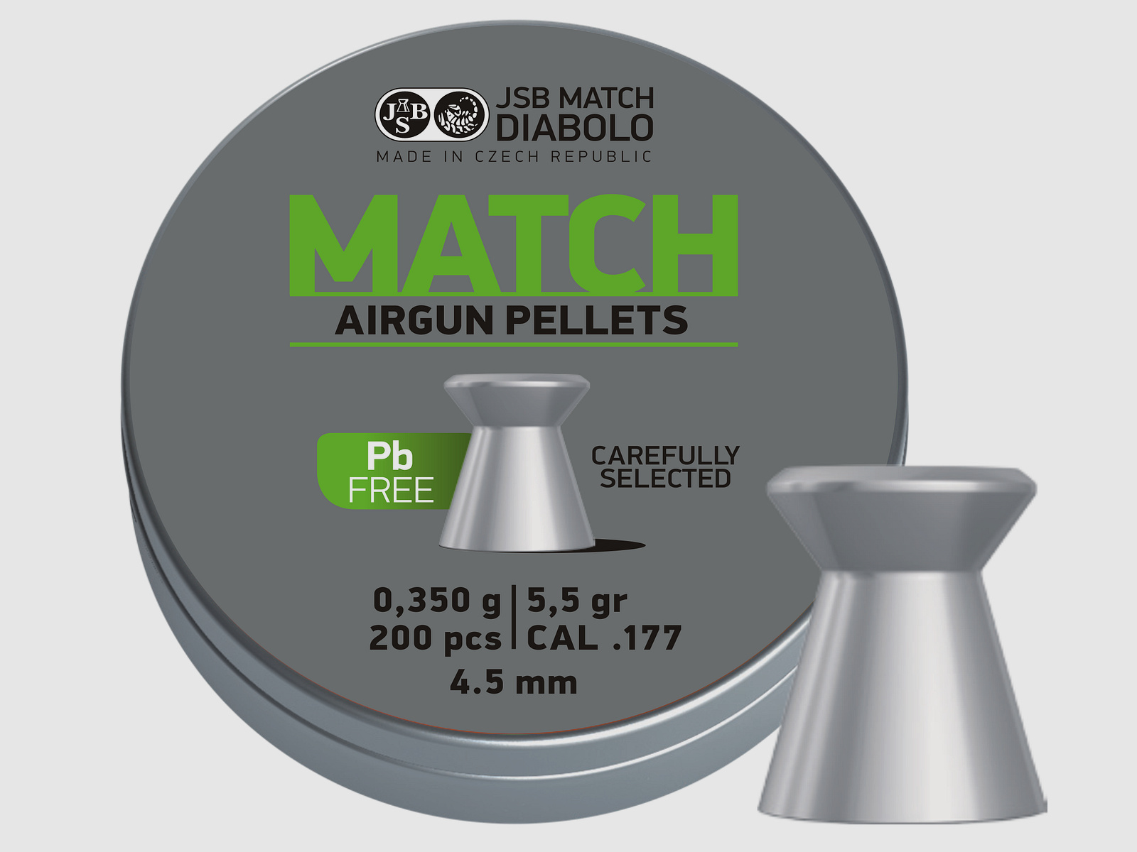 JSB Match bleifrei, Kal. 4,5mm, 0,35g