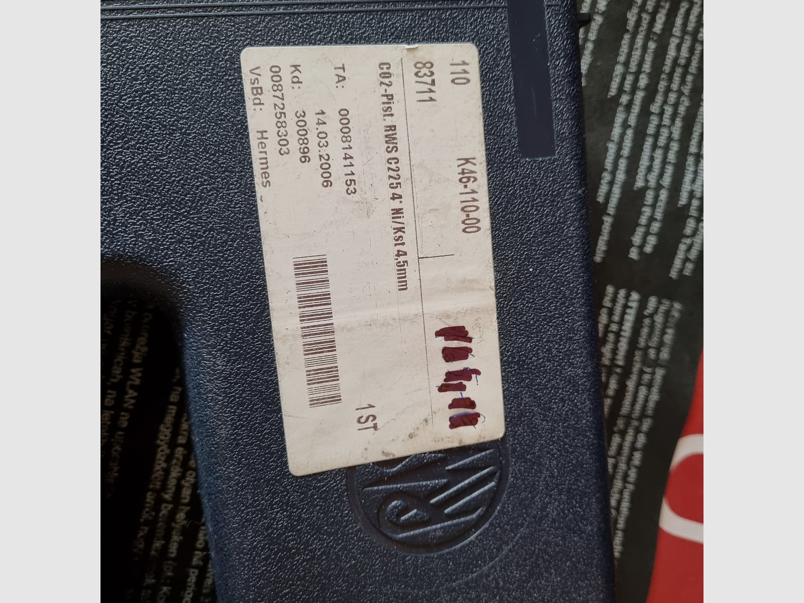 RWS Mod. C225, vernickelt, CO2, alte Ausführung, Kauf v.11.03.2006