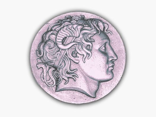 Alexander der Große -  Gürtelschnalle mit Ledergürtel seltenes klassisches Motiv  3d Flachrelief