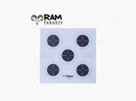 Ram Target Schietkaart 5 Targets 17×17 cm