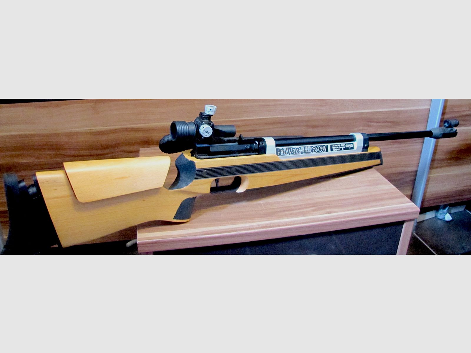 Air rifle Anschütz Super Air 2001 with left-hand stock