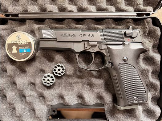 Walther CP88 pistola de CO₂ 4,5 mm diabolo + maletín + diablos