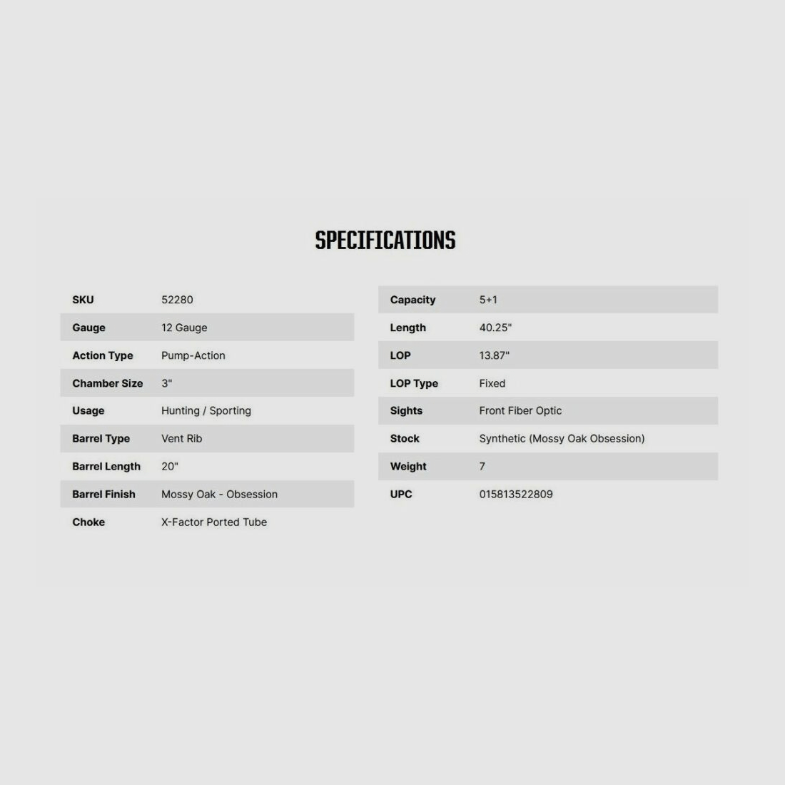 Mossberg 500 Turkey 20" Mossy 12/76