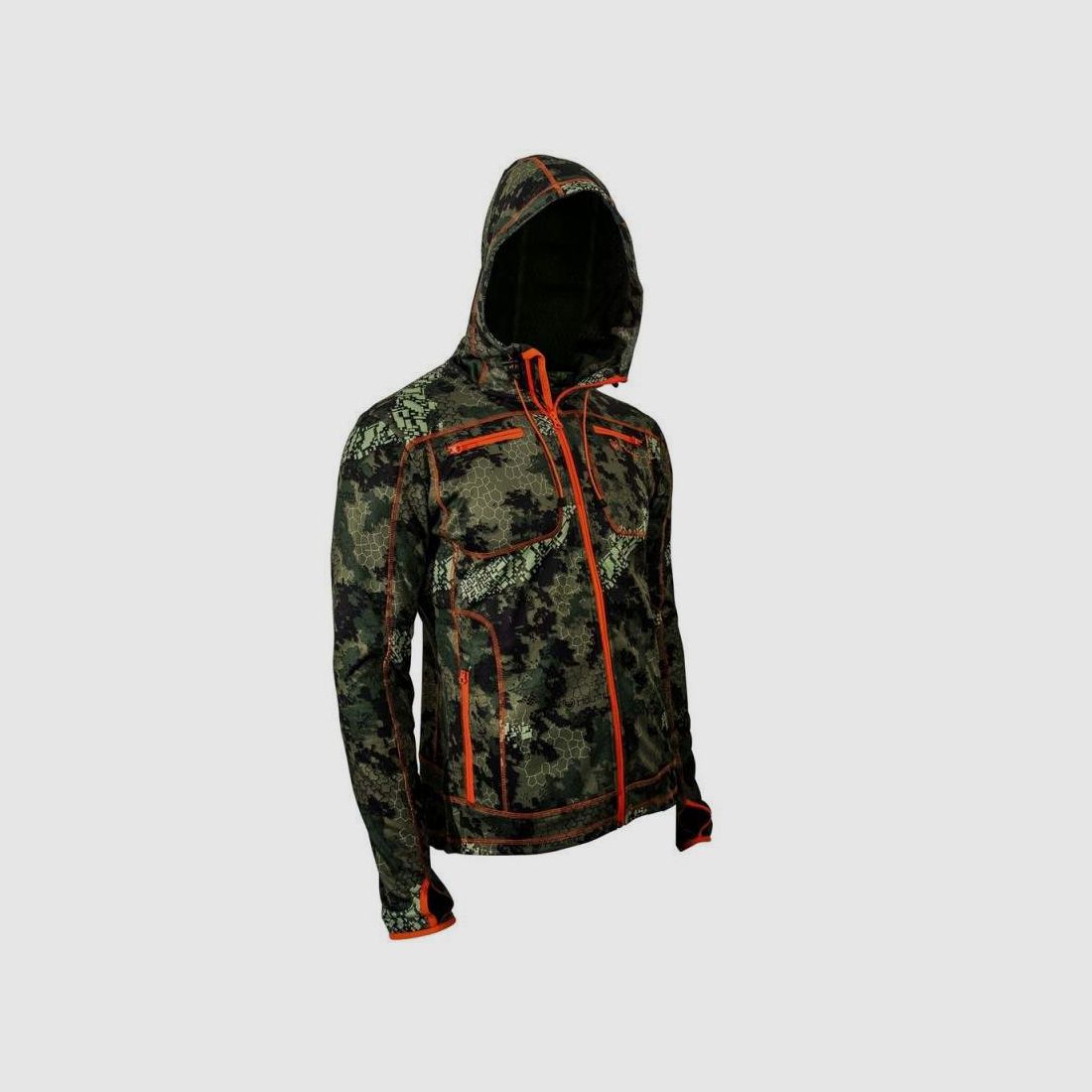 Interjakt Haunter HW 1222 Thon Hoodie Orange Reversible Fleece Jacket, image 1 of 5