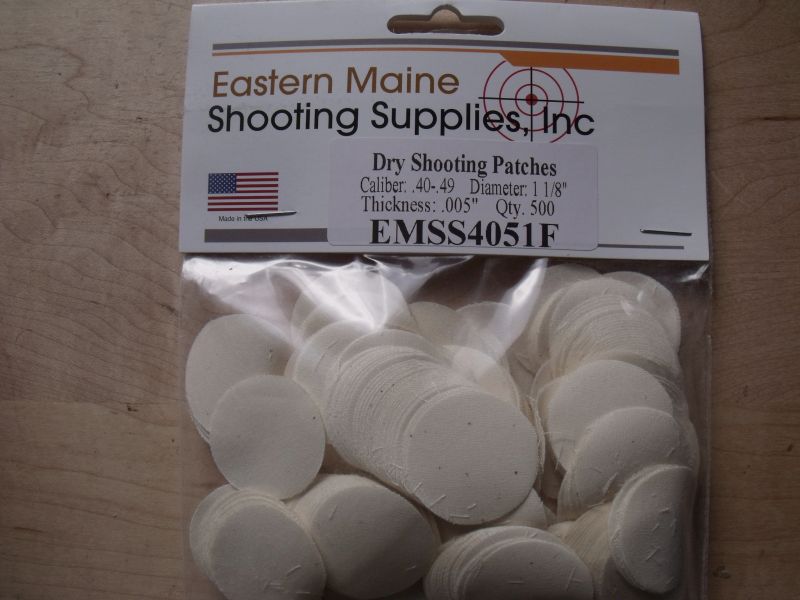 500 Schusspflaster von "Eastern Maine".40 - .49 cal .005"