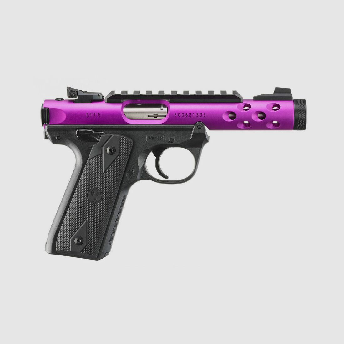 Ruger MARK IV 22/45 LITE .22 LR 4.4"/11.18CM PURPLE ANODIZED 1/2"-28
