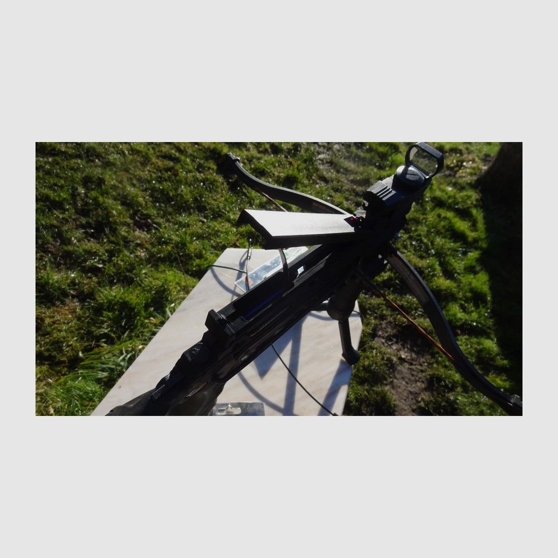 Armbrust Steambow AR6 Pfeile Kriegspfeile Red Dot Visier Stativ