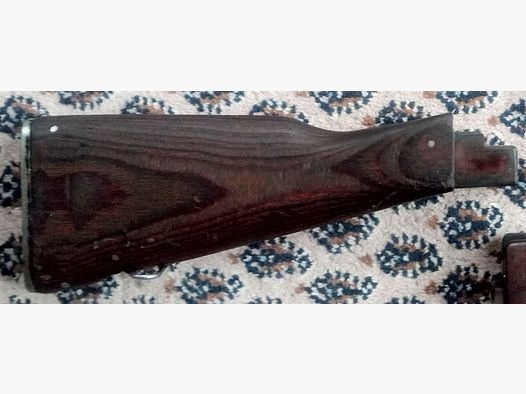 Klassischer AK Festschaft Holz Laminat dunkelbraun / kann auch in Cybergun GSG Co2 AK47 eingepasst werden // AKM & AK74 Schichtholz Schaft