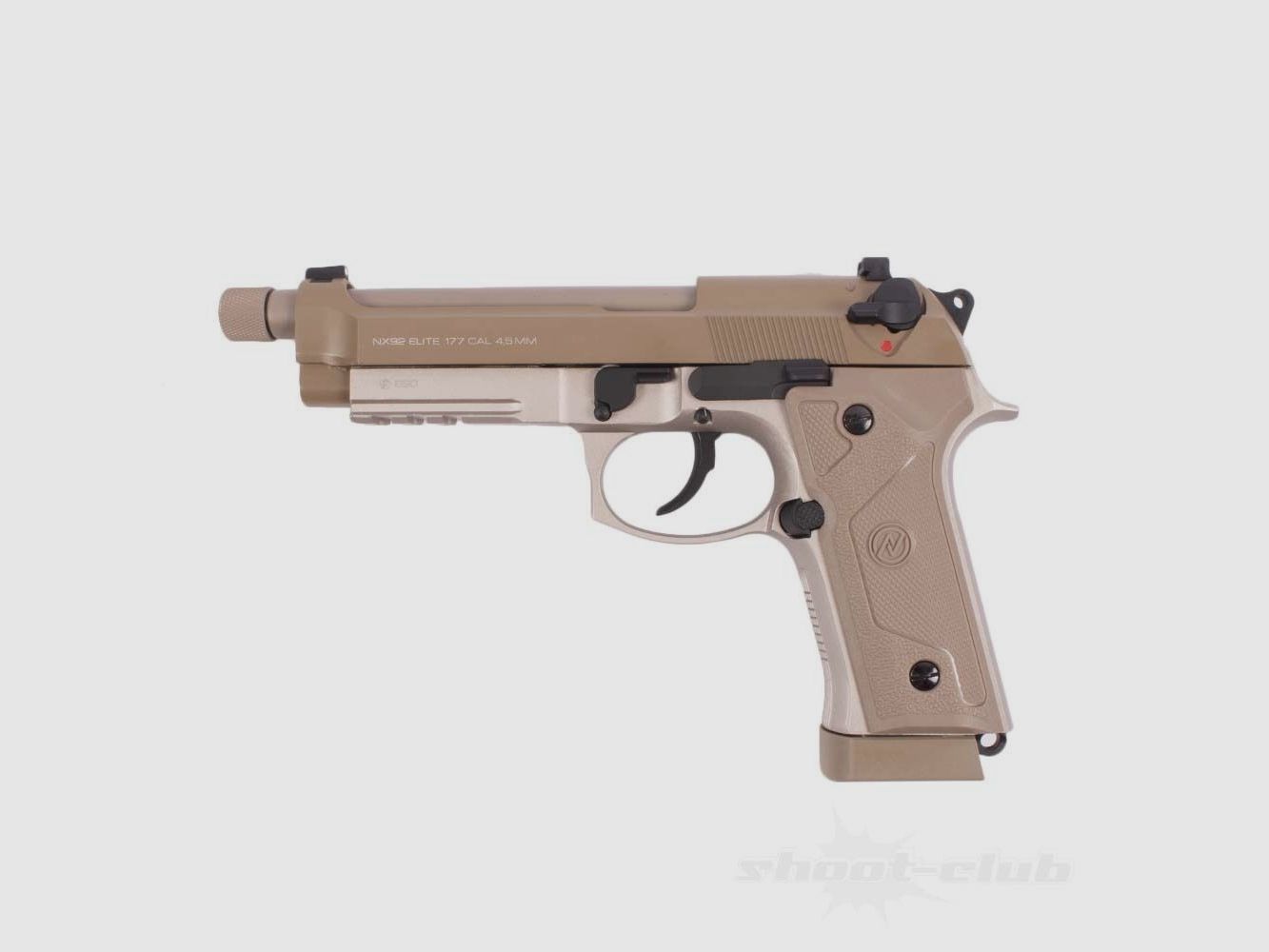 NXG NX92 Elite Tactical Blow Back 4,5 mm BB Desert M14x1 li, image 1 sur 4