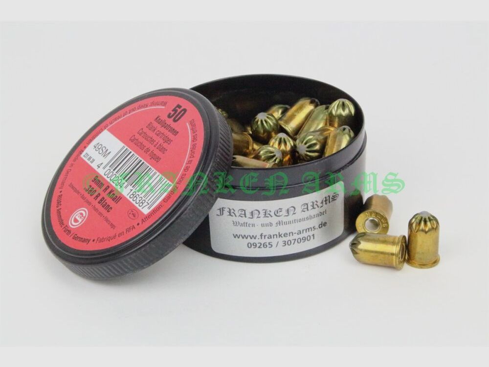Geco 9mm R colpi a salve polvere nera 50 pezzi