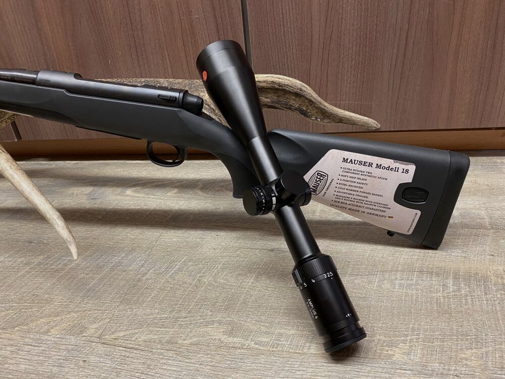 Mauser M18, con Leica Amplus 6 2,5-15x50 i