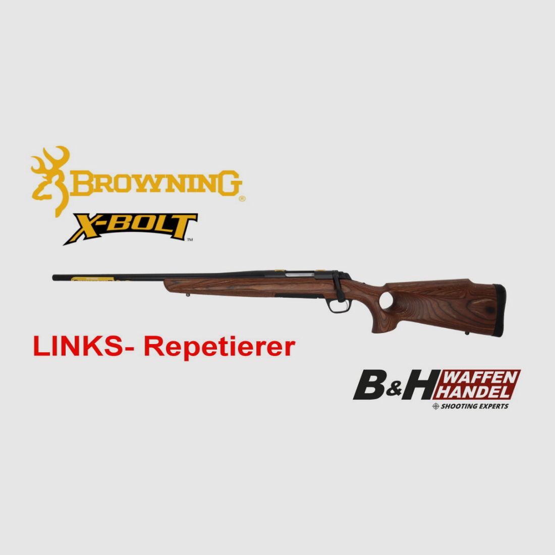 Browning X-Bolt Eclipse LH Lochschaft braun LINKS Repetierer