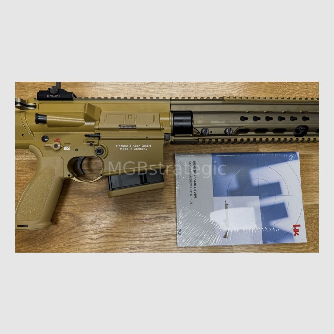 Heckler & Koch GmbH MR308 A3 - SPECIAL EDITION - garde-main long G28 MfD carabine semi-automatique .308Win - G28 Patrol Design & Technology - similaire au HK 417 M110A1 - Upper et Lower revêtus en RAL8000 - MR 308 - avec cache-flamme G28, image 9 sur 10