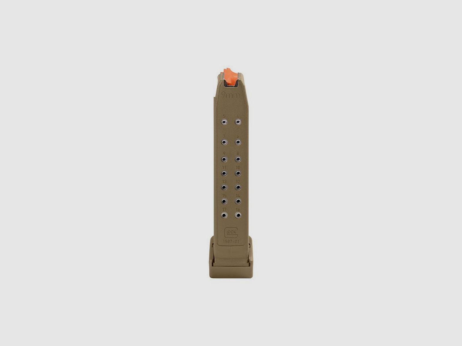 Caricatore Glock 19X coyote caricatore arancione 17+2 colpi