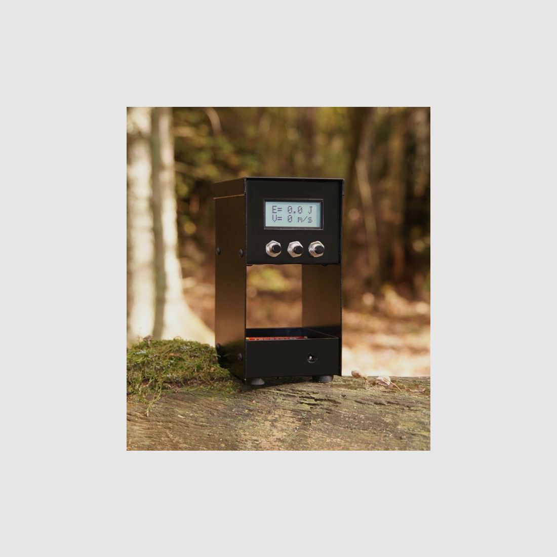 Speed measuring device including bag for air guns