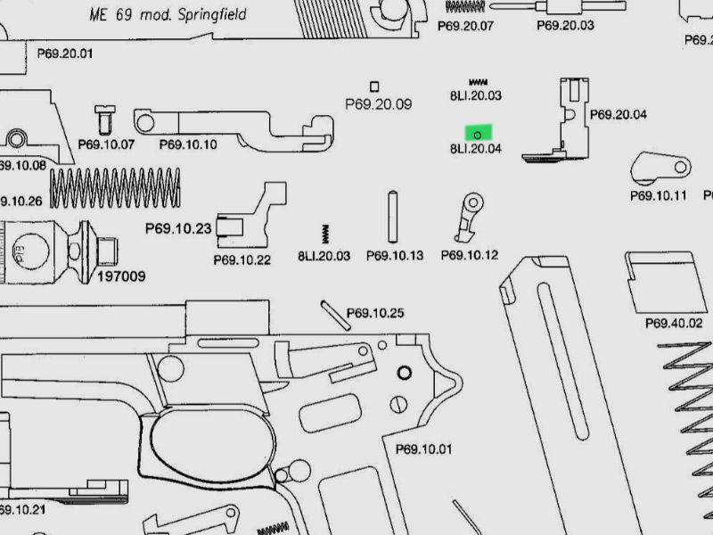 Rastkugel fĂĽr Schreckschuss-, Gas-, Signalpistole Melcher ME 69 Springfield, Ersatzteil