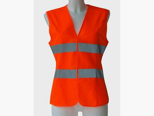 Warnweste für Damen Orange EN ISO20471:2013 reflektierend