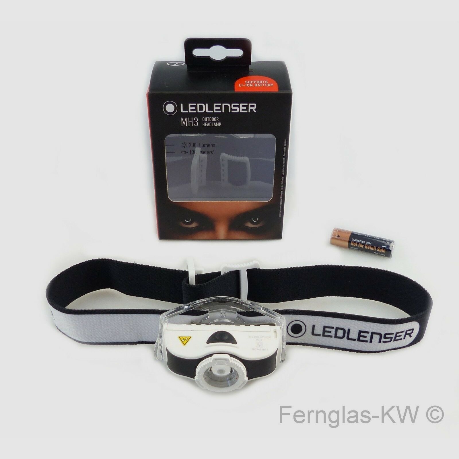 Ledlenser 500948 LED Kopflampe Stirnlampe MH3 Schwarz Weiß Leuchtkraft 200 Lumen