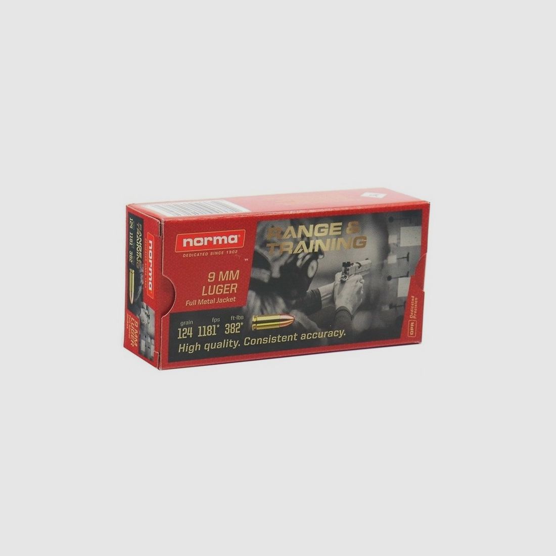 Norma 9x19 - FMJ - 8g/124grs - (x50)