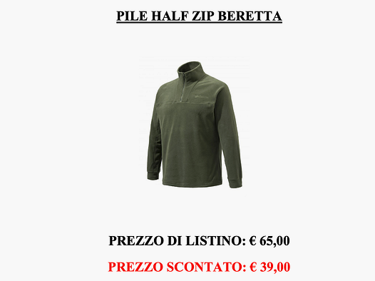 Beretta – Pile Half zip fleece