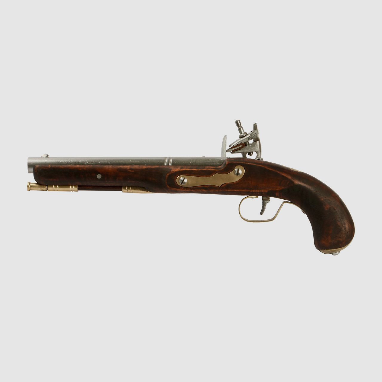 EinzelstĂĽck handgefertigte Deko Steinschloss Vorderladerpistole, LĂ¤nge 42,5 cm