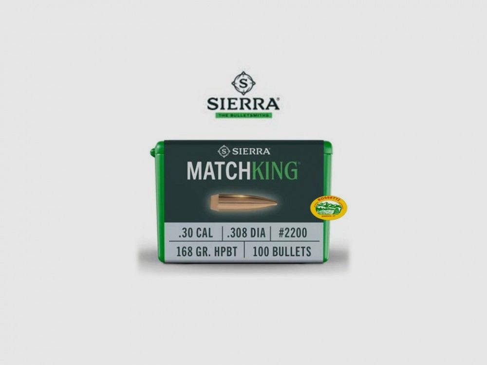 SIERRA Geschosse MATCHKING 308 168gr HPBT - 2200