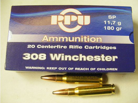 .308win/180 grs. Teilmantel PPU A-035 100 stk.