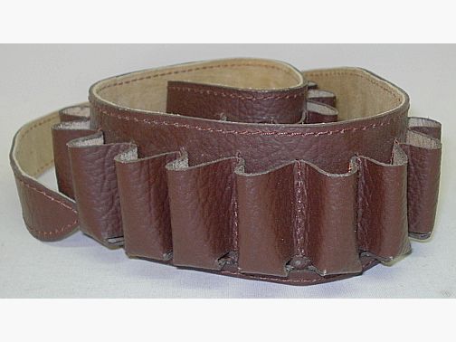 Ceinture à munitions.12/16 fermée - cuir, 25 cartouches