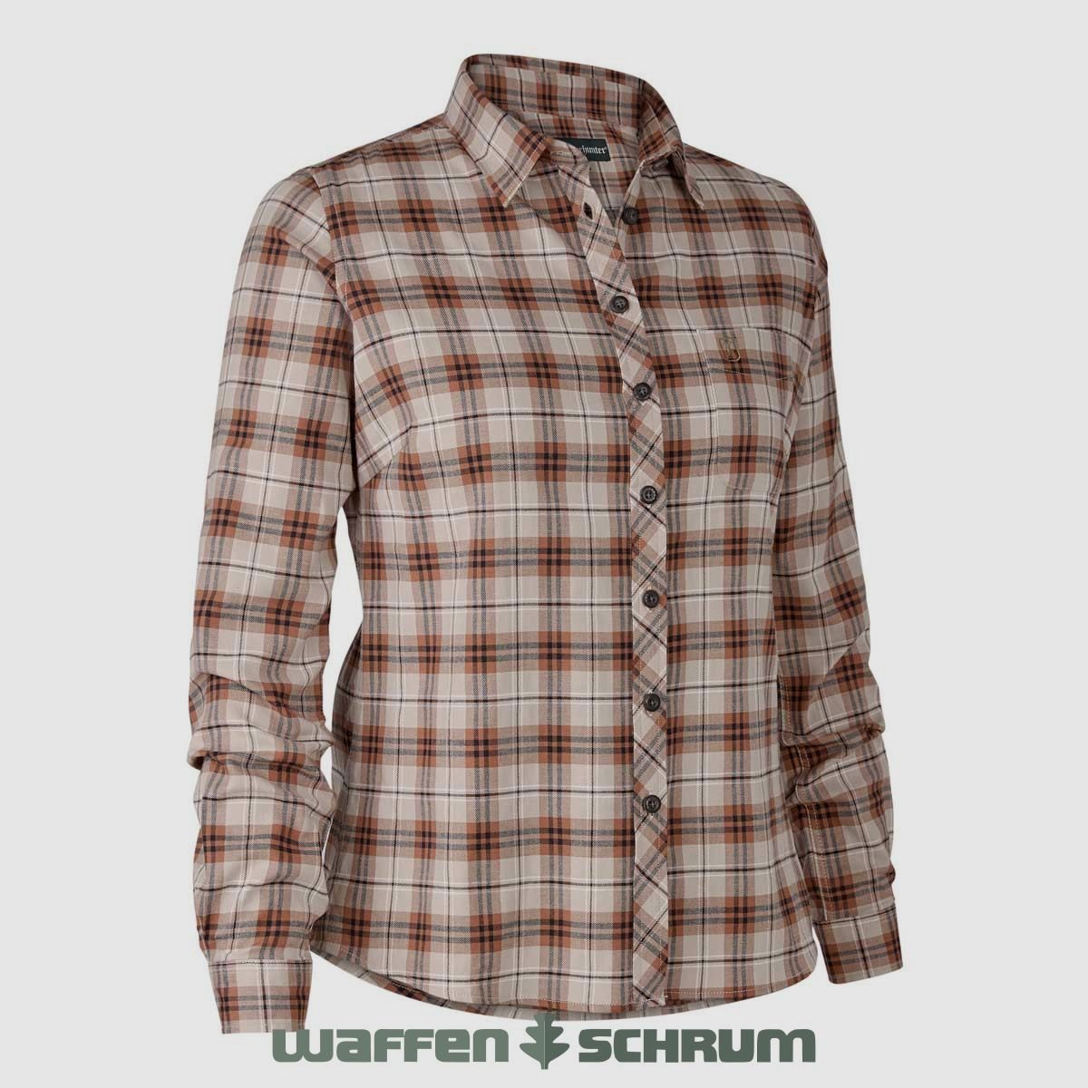 Deerhunter Bluse Lady Louisa Orange Check