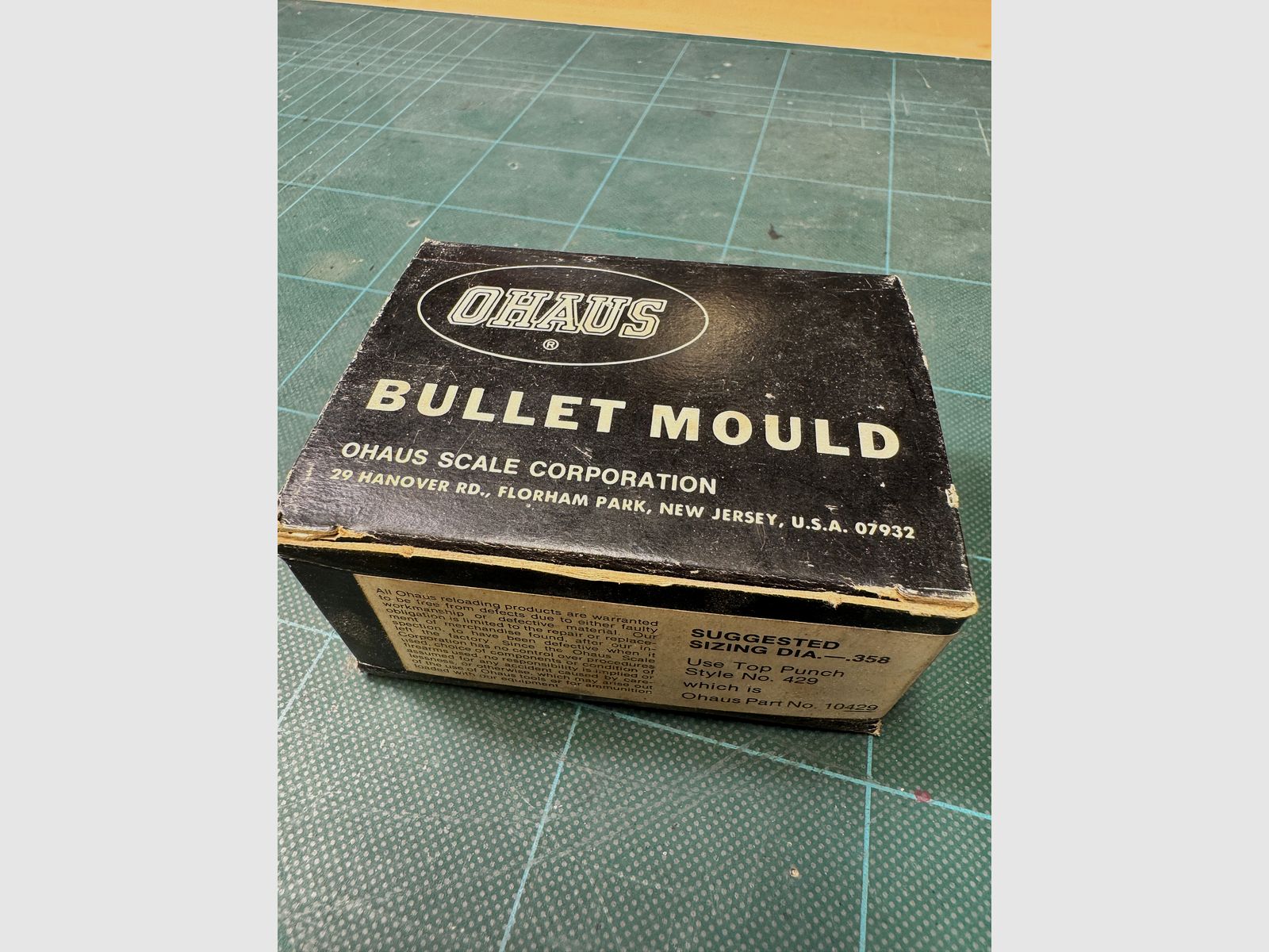 Dual Giesskokille OHAUS Bullet Mould caliber 357/ 38 168gr. Nr.38168K