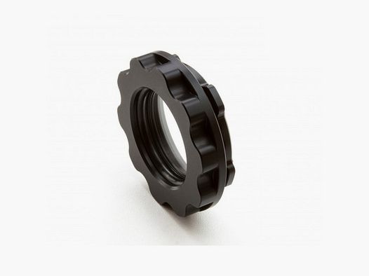 PRÄZISE JAGEN Verschlusskappe mit Glas
                    –                 Klemmhülse: Klemmhülsen ab Ø62mm