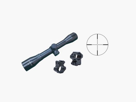 Zielfernrohr ZASDAR 4X32MM RET.MILDOT NICHT BELEUCHTET MIT MONTAGERINGEN 11MM