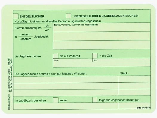 Licencia de caza