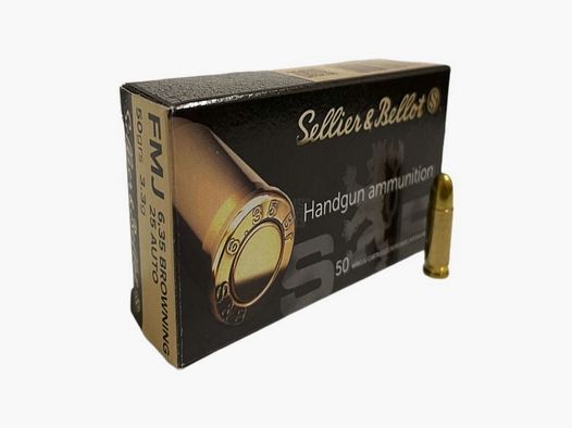 Amunicja S&B 6,35 Browning FMJ 3,3g/50gr