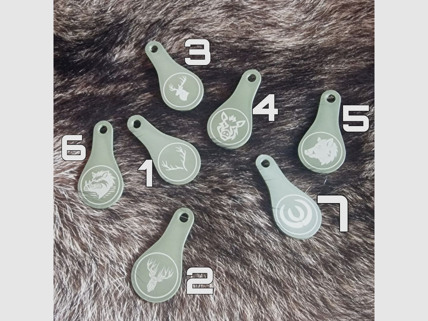 Einkaufswagenöffner mit jagdlichen Motiven