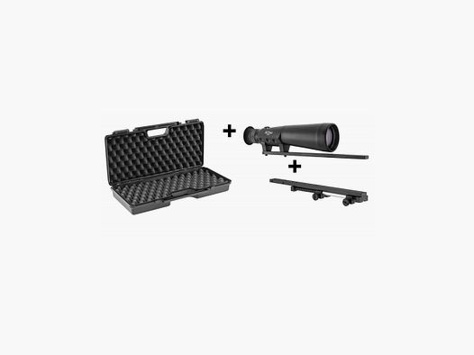 Pack Zielfernrohr Hochsitz 1/2 Fernglas 9 x 63 RTI + Rückstoßdämpfer + Waffenkoffer