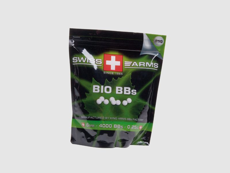 Swiss Arms 6mm BIO BBs White 0.25 g 4,000 pieces