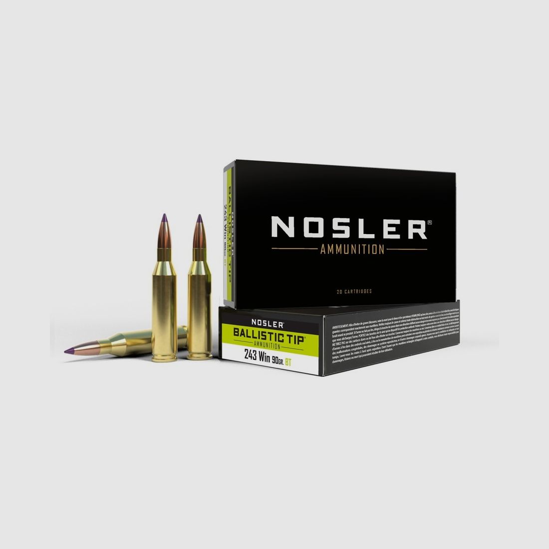Nosler Ballistic Tip .243 Win – 90gr munizione