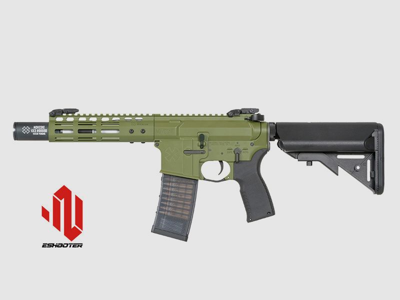 Noveske 7.5" Gen III DIPLOMAT S-AEG mit Eshooter ETU, 'Bazooka Green'