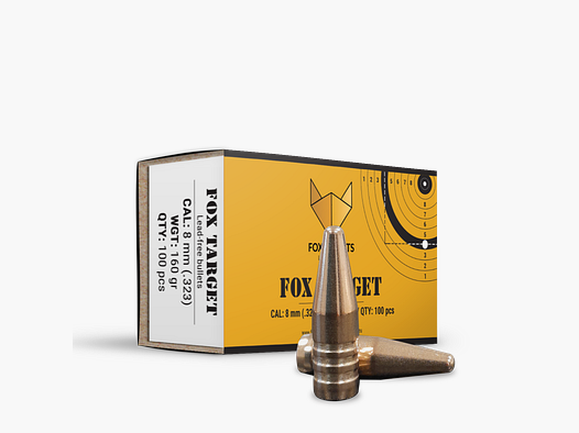 Fox Bullets Target .323 10,4 g / 160 gr bleifreie Geschosse – 100 Stück