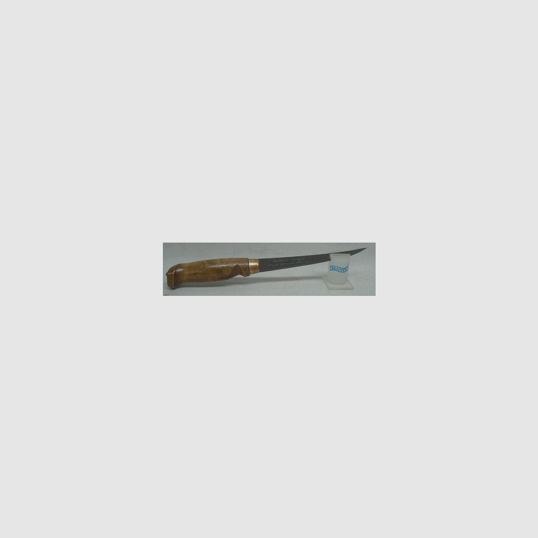 Filetiermesser Birkenholzgriff - Klinge: 15,5cm, Lederscheide