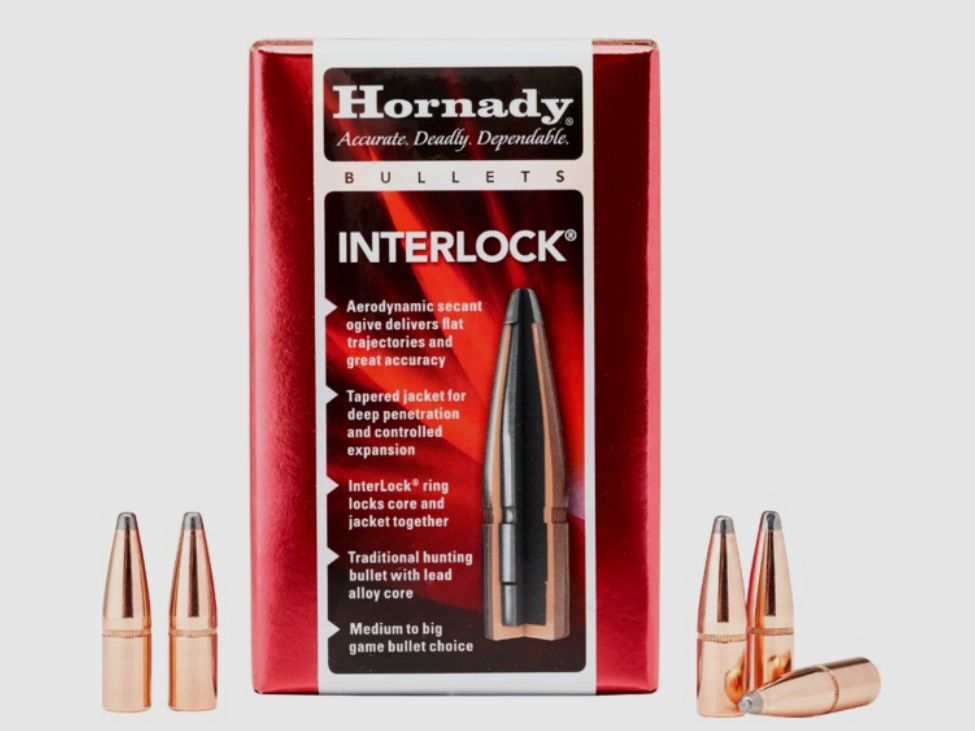 Hornady InterLock SP Bullets 6.5 mm/.264 in 129 Grain Item 2620