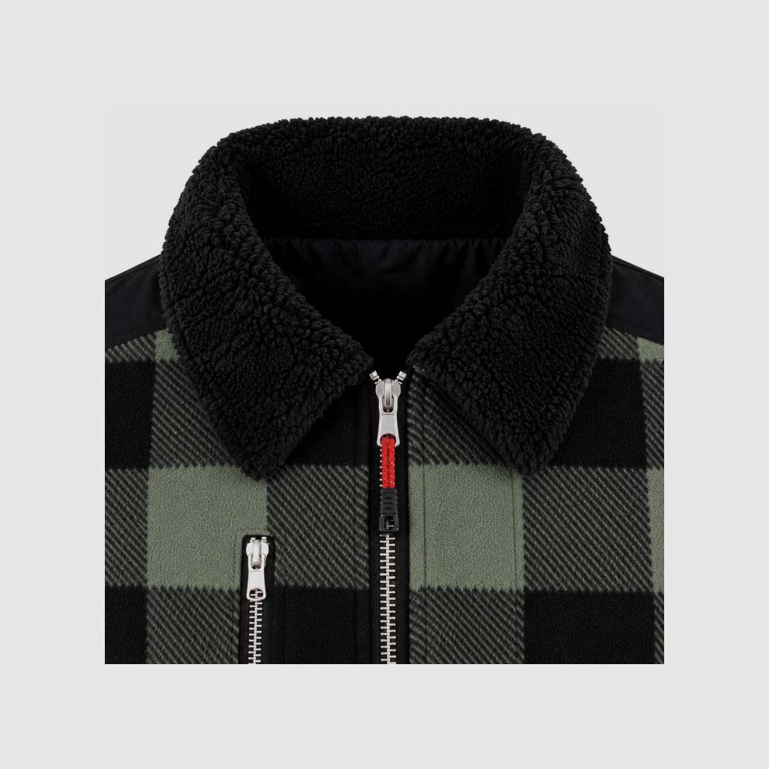 Grün gestepptes Herren-Fleece LMA® - 390 g/m² - Lange Ärmel, Bild 3 von 6